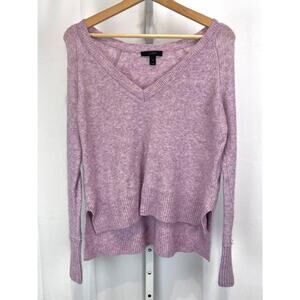 J.CREW Pullover V-Neck Sweater Merino Wool Alpaca Blend Purple Size XS